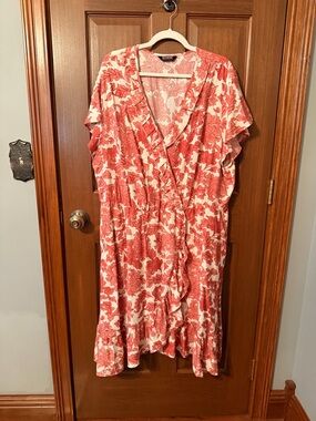 BloomChic Cream and Coral Floral Dress